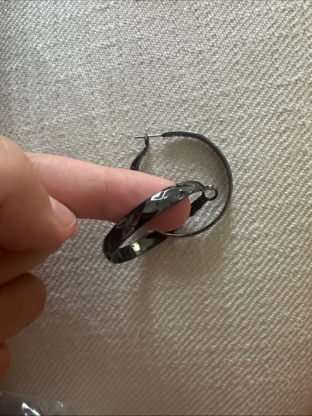 Black Hoop Earrings